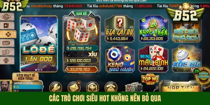 Các trò chơi siêu hot không nên bỏ qua